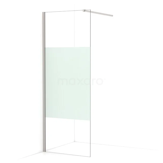 Diamond begehbare Dusche | 80 cm Edelstahl  Feste Wand IDA08113BR