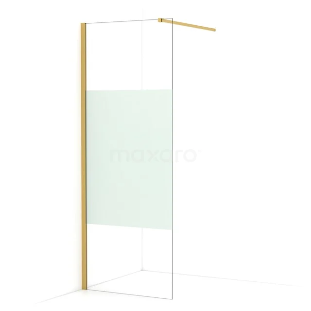 Diamond begehbare Dusche | 80 cm Gold  Feste Wand IDA08113GGN