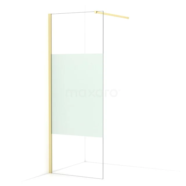 Diamond begehbare Dusche | 80 cm Helles Gold  Feste Wand IDA08113LG