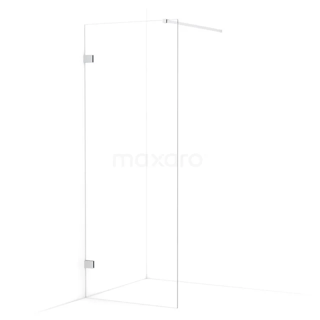 Diamond Walk-in shower | 80 cm Chrome Clear glass Fixed wall IDA08120C