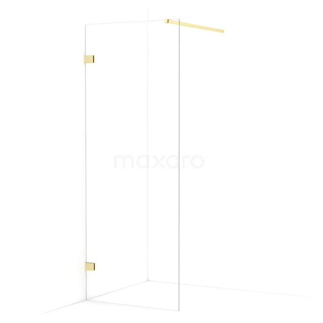 Diamond begehbare Dusche | 70 cm Helles Gold  Feste Wand IDA07120LG