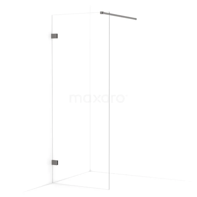 Begehbare Dusche Diamant 80cm Klares Sicherheitsglas Schwarzes Metall IDA08120ZM Begehbare Dusche Diamant 80cm Klares Sicherheitsglas Schwarzes Metall IDA08120ZM