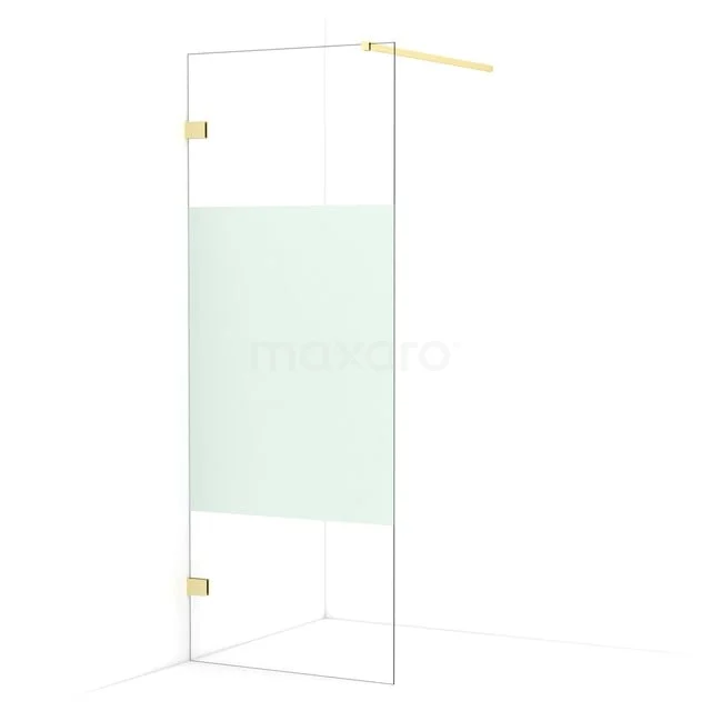 Diamond begehbare Dusche | 80 cm Helles Gold  Feste Wand IDA08123LG
