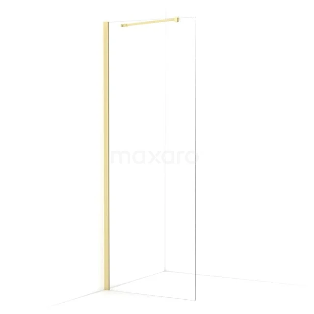 Diamond Inloopdouche | 70 cm Lichtgoud Helder glas Vaste wand IDA07210LG