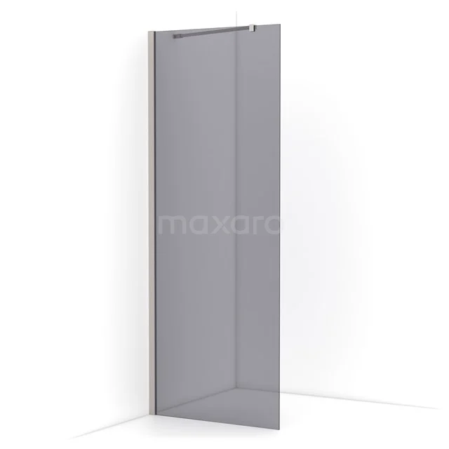 Diamond Walk-in shower | 80 cm Stainless steel Smoke glass Fixed wall IDA08211BR