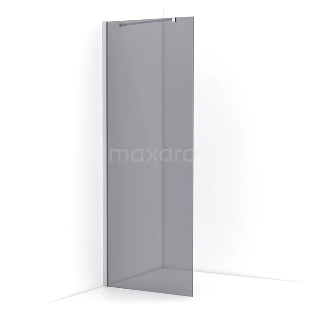 Diamond Walk-in shower | 80 cm Chrome Smoke glass Fixed wall IDA08211C