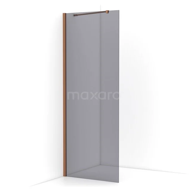 Begehbare Dusche Diamond 80cm Rauchglas Sicherheitsglas Kupfer IDA08211KP