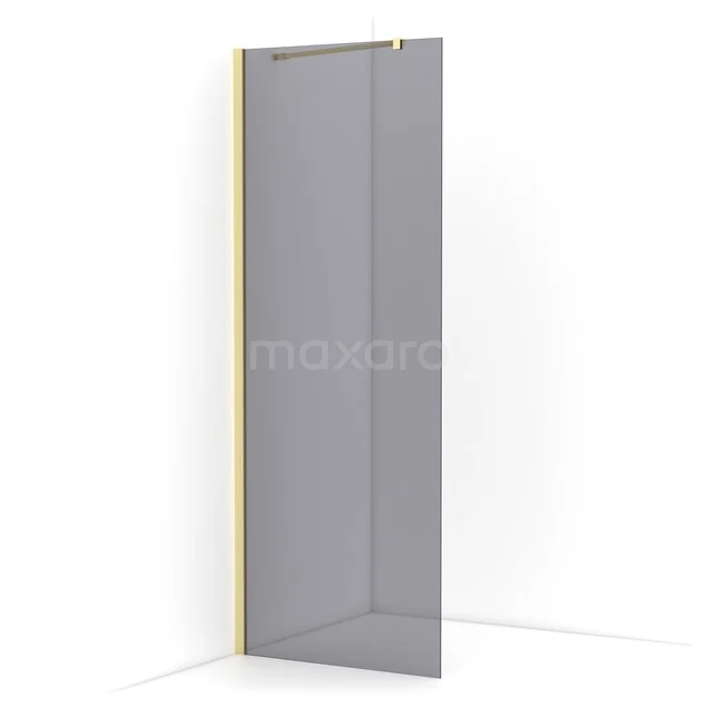 Diamond begehbare Dusche | 80 cm Helles Gold  Feste Wand IDA08211LG