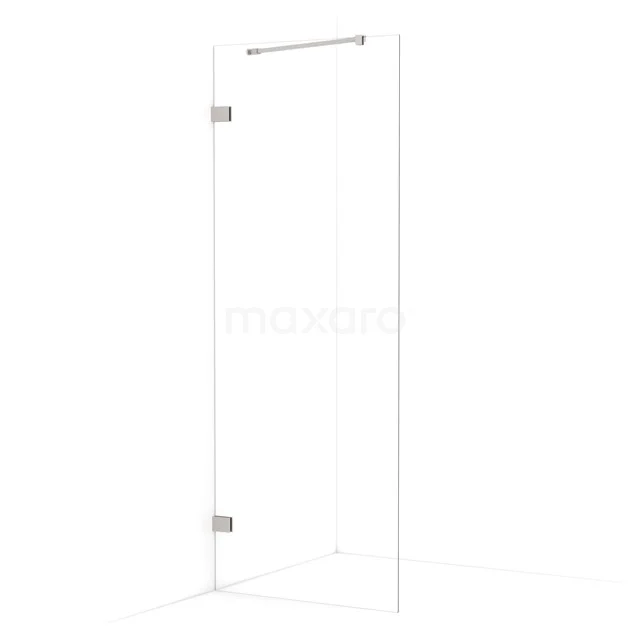 Diamond Walk-in shower | 80 cm Stainless steel Clear glass Fixed wall IDA08220BR