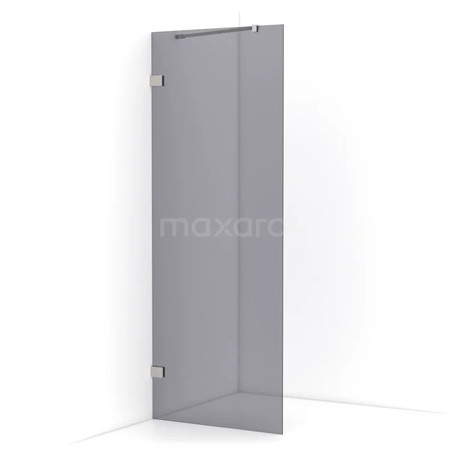 Diamond Walk-in shower | 80 cm Stainless steel Smoke glass Fixed wall IDA08221BR