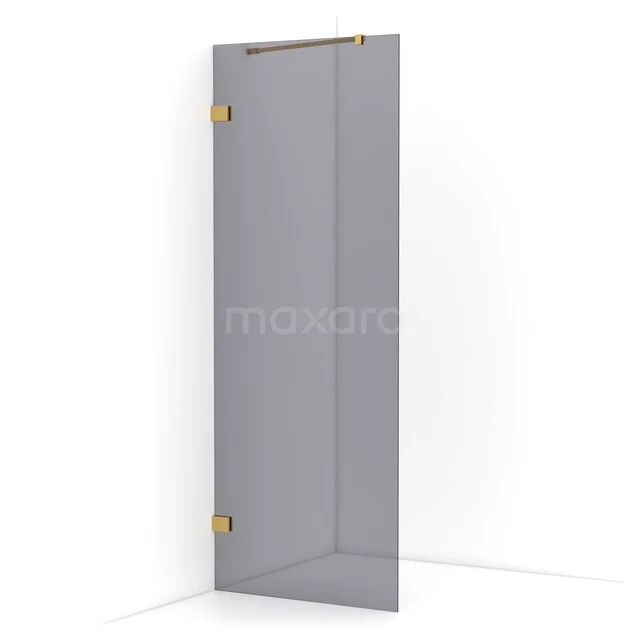 Begehbare Dusche Diamant 80cm Rauchglas Sicherheitsglas Gold IDA08221GG