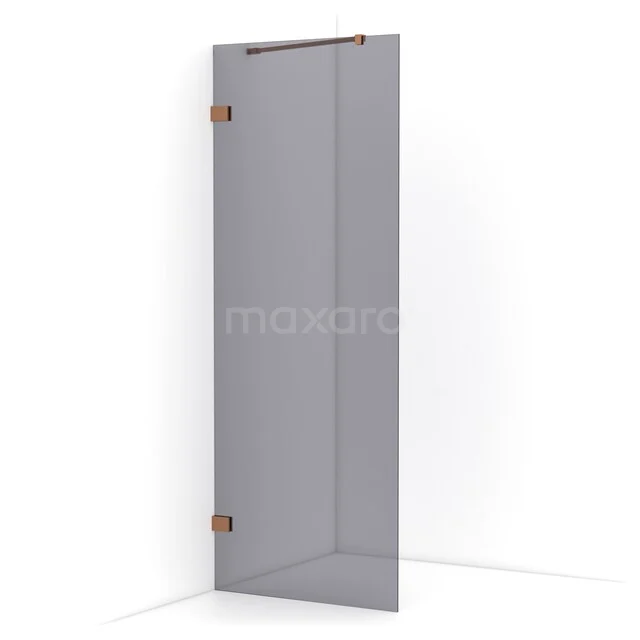 Begehbare Dusche Diamond 80cm Rauchglas Sicherheitsglas Kupfer IDA08221KP