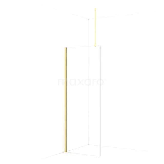 Diamond begehbare Dusche | 80 cm Helles Gold  Feste Wand IDA08710LG