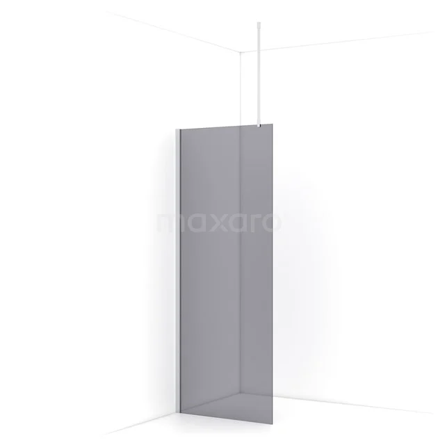 Diamond Walk-in shower | 80 cm Chrome Smoke glass Fixed wall IDA08711C