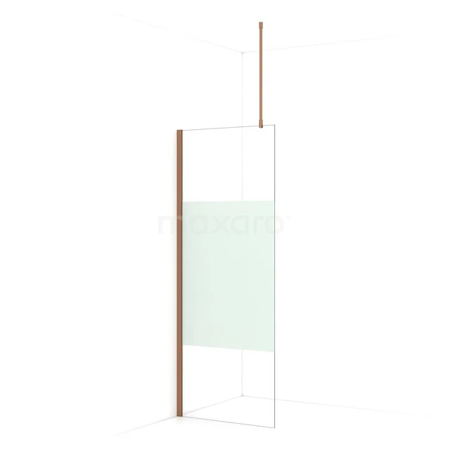 Diamond begehbare Dusche | 80 cm Kupfer  Feste Wand IDA08713KP