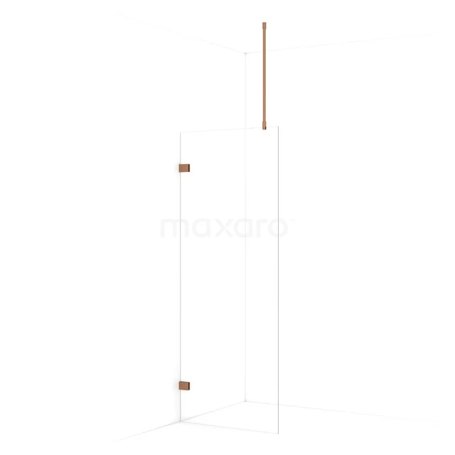 Begehbare Dusche Diamond 80cm aus klarem Sicherheitsglas Kupfer IDA08720KP