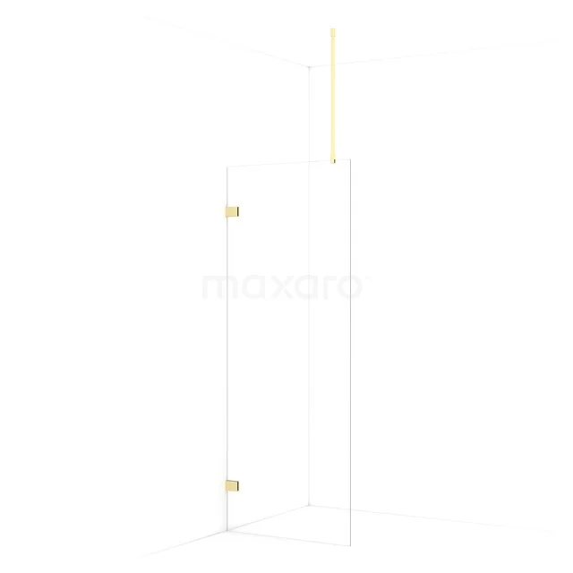 Diamond begehbare Dusche | 70 cm Helles Gold  Feste Wand IDA07720LG