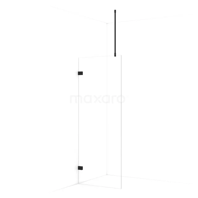 Diamond Walk-in shower | 70 cm Matte black Clear glass Fixed wall IDA07720MB