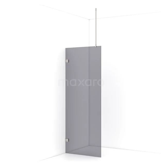Diamond Walk-in shower | 80 cm Stainless steel Smoke glass Fixed wall IDA08721BR