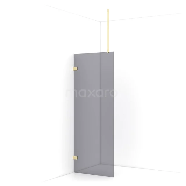 Diamond begehbare Dusche | 80 cm Helles Gold  Feste Wand IDA08721LG