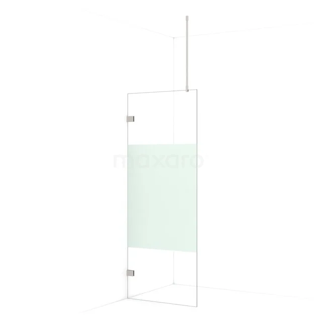 Diamond begehbare Dusche | 80 cm Edelstahl  Feste Wand IDA08723BR