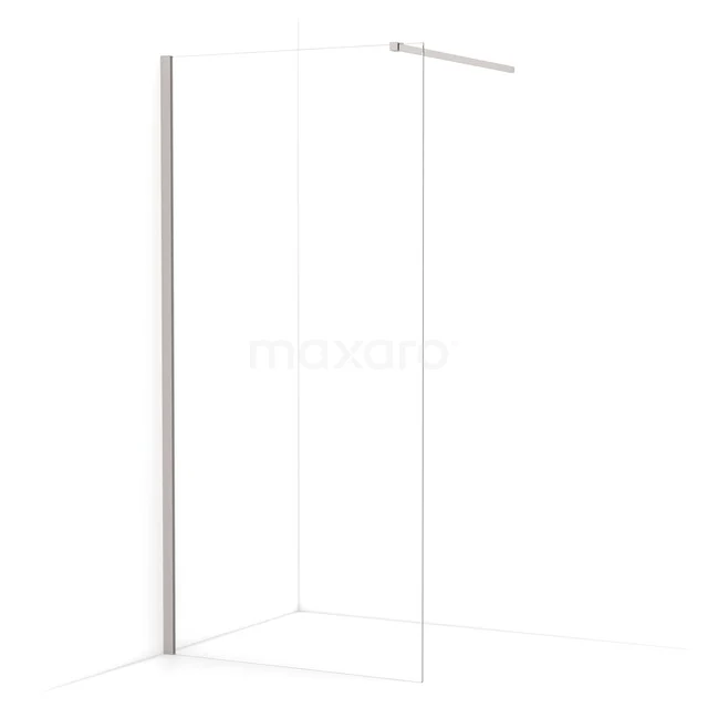 Begehbare Dusche Diamant 100cm aus klarem Sicherheitsglas Gebürsteter Edelstahl IDA10110BR