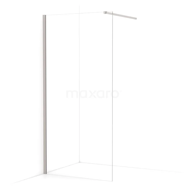 Diamond Walk-in shower | 90 cm Stainless steel Clear glass Fixed wall IDA09110BR