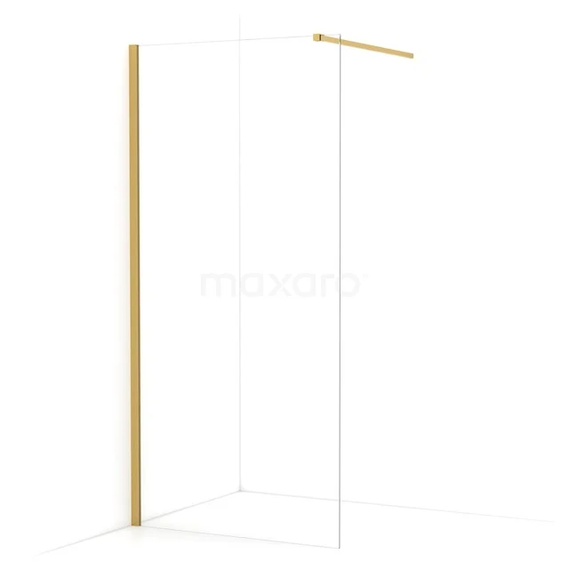 Diamond begehbare Dusche | 100 cm Gold  Feste Wand IDA10110GGN