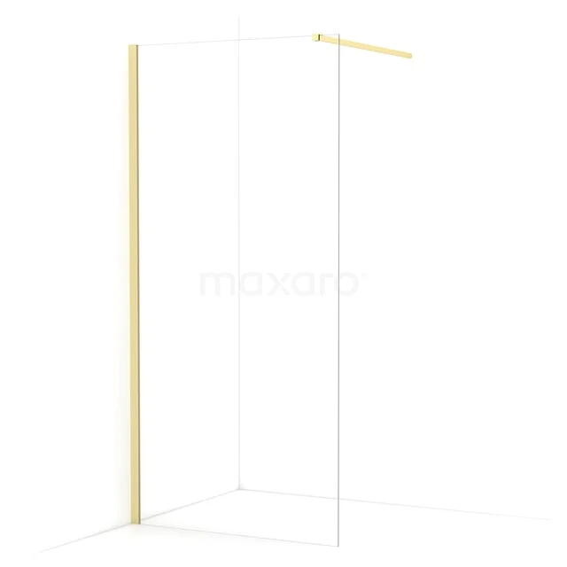 Diamond begehbare Dusche | 90 cm Helles Gold  Feste Wand IDA09110LG