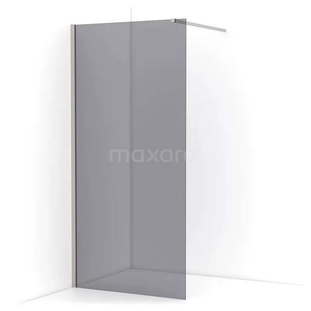 Begehbare Dusche Diamant 100cm Rauchglas Sicherheitsglas Gebürsteter Edelstahl IDA10111BR