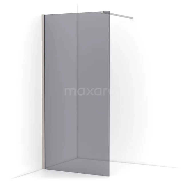 Diamond Walk-in shower | 90 cm Stainless steel Smoke glass Fixed wall IDA09111BR