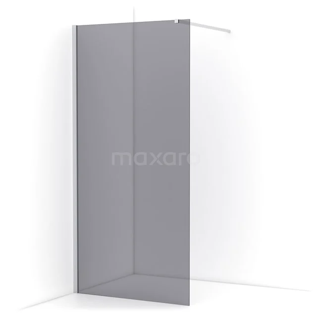 Diamond Walk-in shower | 90 cm Chrome Smoke glass Fixed wall IDA09111C