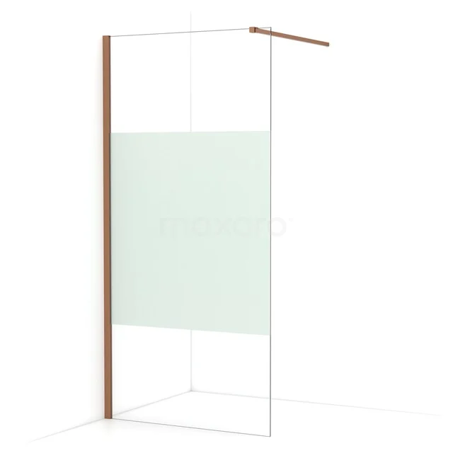 Diamond begehbare Dusche | 100 cm Kupfer  Feste Wand IDA10113KP