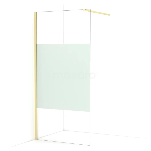 Diamond begehbare Dusche | 90 cm Helles Gold  Feste Wand IDA09113LG