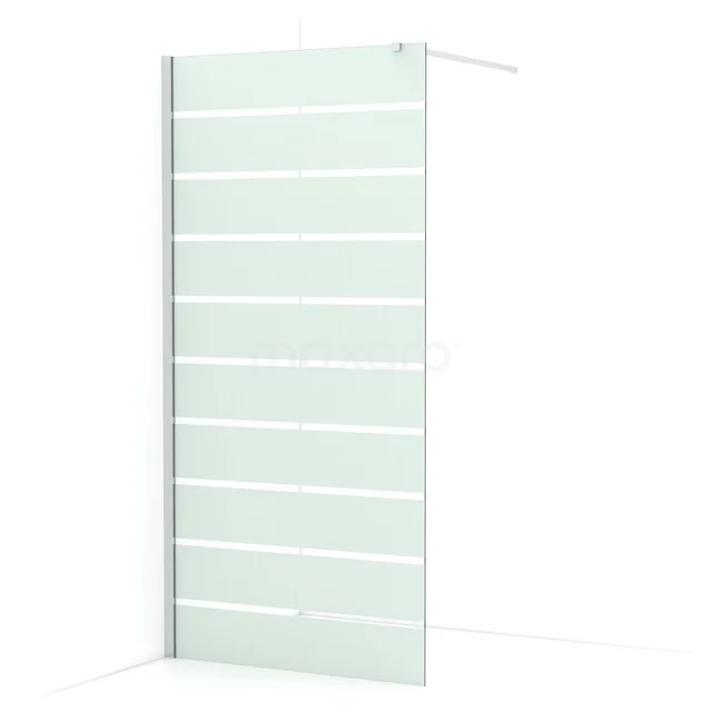 Begehbare Dusche Diamond 100cm aus klarem Sicherheitsglas mit matten Streifen Chrom IDA10116C Begehbare Dusche Diamond 100cm aus klarem Sicherheitsglas mit matten Streifen Chrom IDA10116C