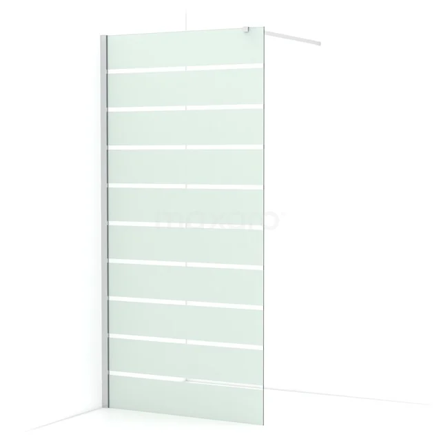 Diamond Walk-in shower | 90 cm Chrome Clear with matt stripes Fixed wall IDA09116C