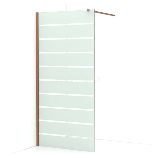 Diamond begehbare Dusche | 100 cm Kupfer  Feste Wand IDA10116KP