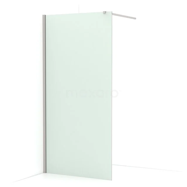 Diamond Walk-in shower | 90 cm Stainless steel Frosted glass Fixed wall IDA09117BR