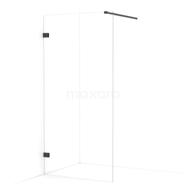 Begehbare Dusche Diamant 100cm Klares Sicherheitsglas Schwarzchrom IDA10120BC