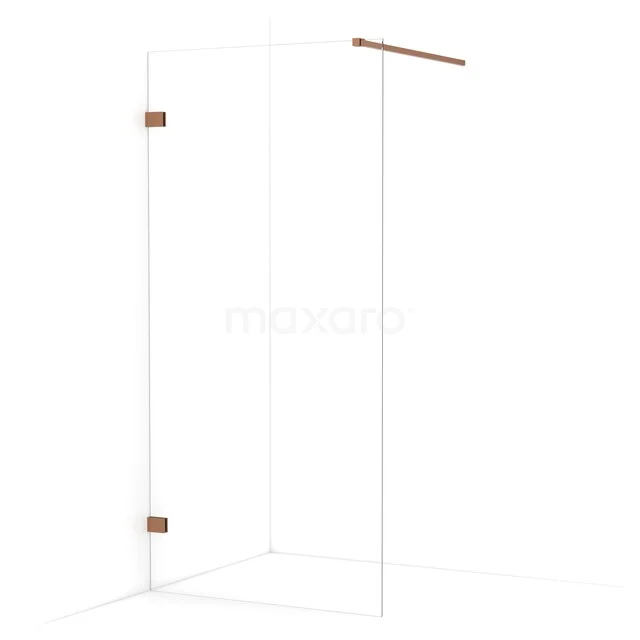 Diamond begehbare Dusche | 100 cm Kupfer  Feste Wand IDA10120KP