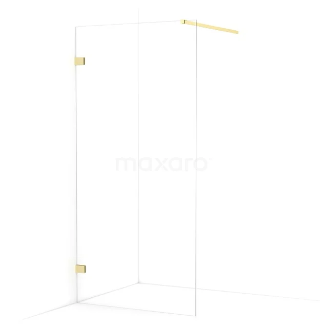 Diamond begehbare Dusche | 90 cm Helles Gold  Feste Wand IDA09120LG