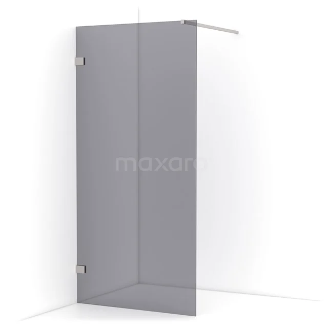 Diamond Walk-in shower | 90 cm Stainless steel Smoke glass Fixed wall IDA09121BR