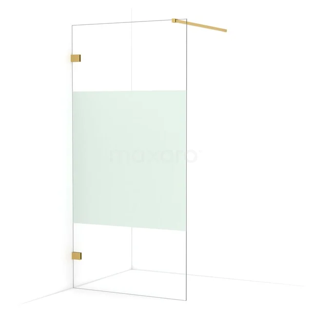 Diamond begehbare Dusche | 100 cm Gold  Feste Wand IDA10123GG