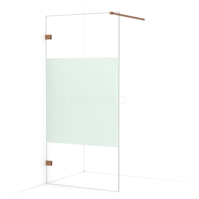 Diamond begehbare Dusche | 100 cm Kupfer  Feste Wand IDA10123KP