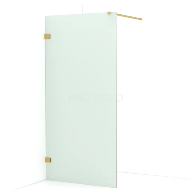 Diamond Walk-in shower | 90 cm Gold Frosted glass Fixed wall IDA09127GG
