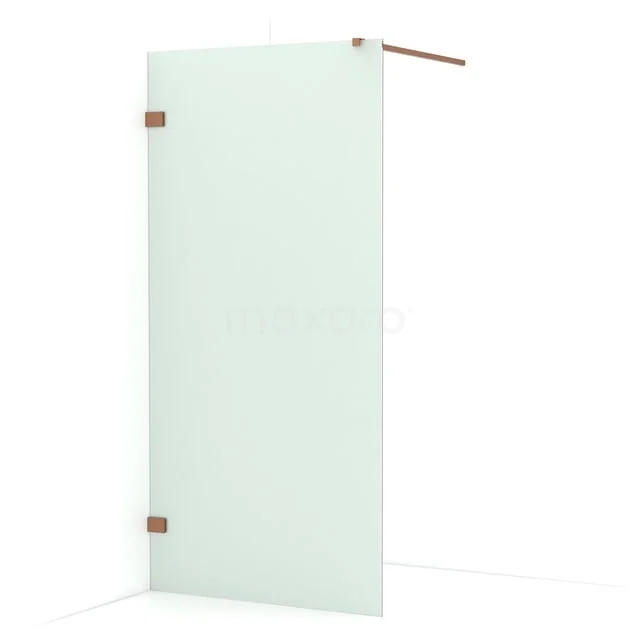 Diamond begehbare Dusche | 90 cm Kupfer  Feste Wand IDA09127KP