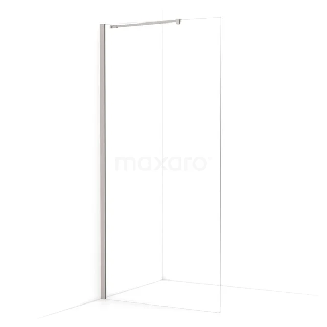 Diamond begehbare Dusche | 90 cm Edelstahl  Feste Wand IDA09210BR