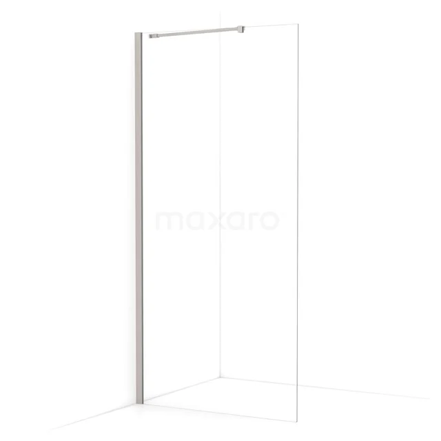 Diamond Walk-in shower | 90 cm Stainless steel Clear glass Fixed wall IDA09210BR