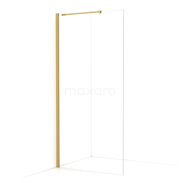 Diamond begehbare Dusche | 100 cm Gold  Feste Wand IDA10210GGN