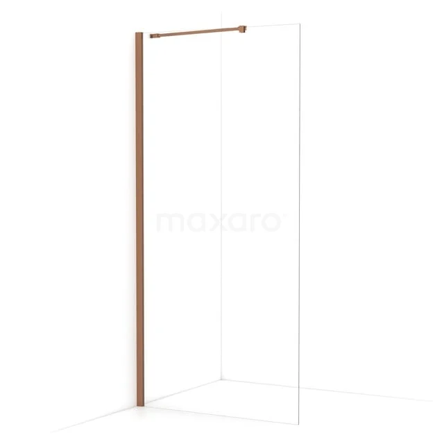 Begehbare Dusche Diamond 90cm aus klarem Sicherheitsglas Kupfer IDA09210KP